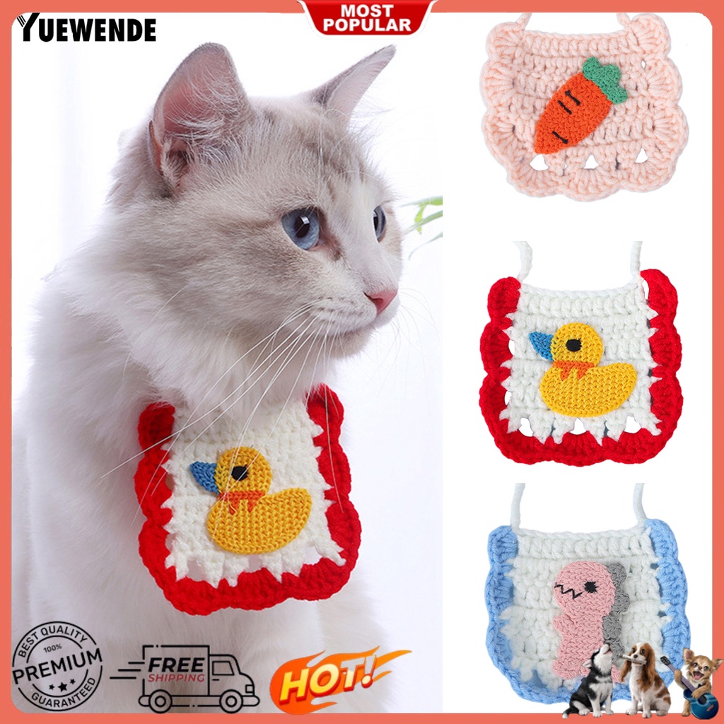 Yq.e Yếm Đan Len Không Phai Họa Tiết Hoạt Hình Vịt Vàng / Khủng Long / Cà Rốt Cho Thú Cưng Tại Nhà