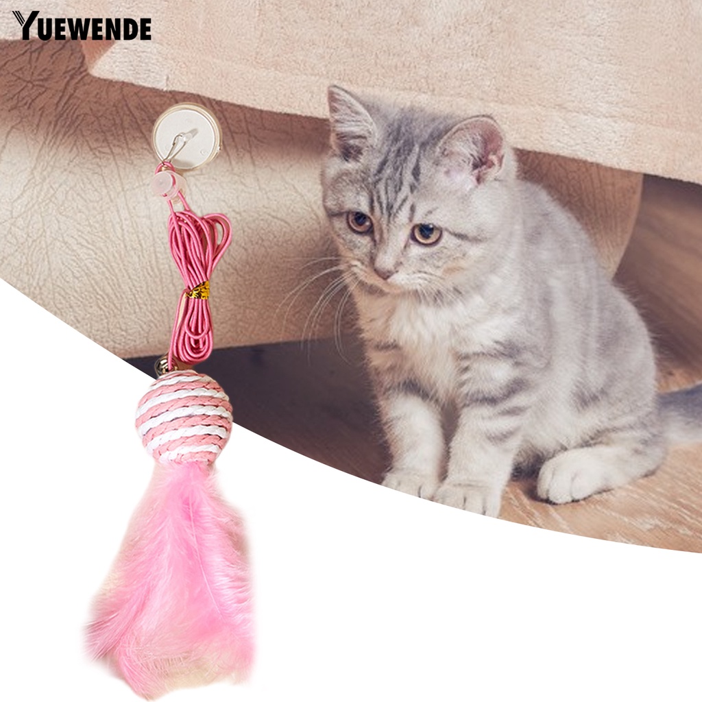Yq.e Đồ Chơi Dây Lông Vũ Treo Cửa Độ Co Giãn Cao Trang Trí Cho Mèo Cưng
