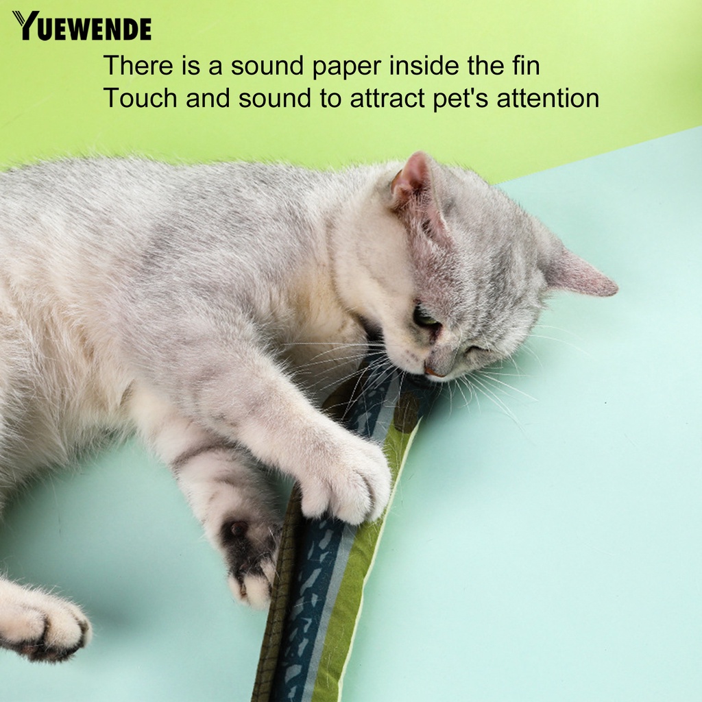 Đồ Chơi Chú Cá Bằng Polyester Màu Sắc Tươi Sáng Có Âm Thanh Vui Nhộn Cho Mèo Cưng