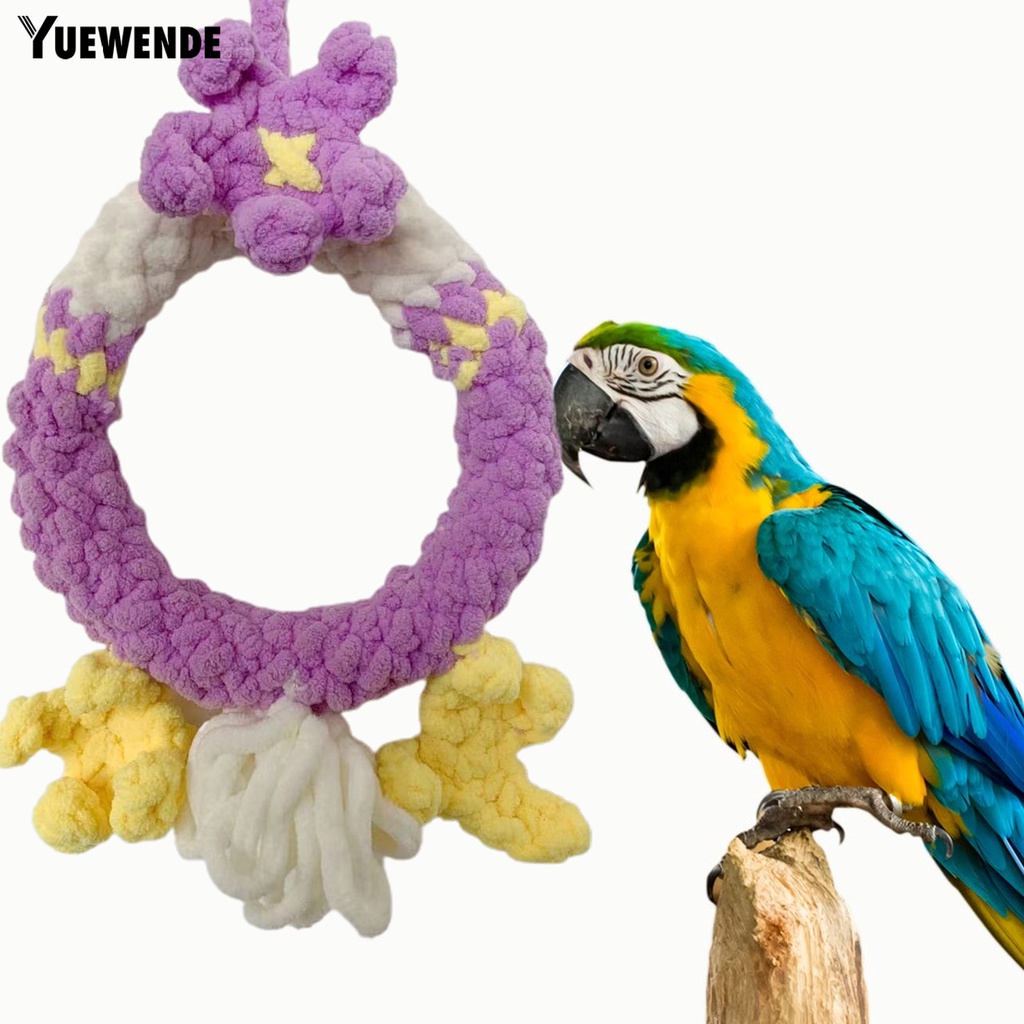 Vòng Đồ Chơi Bằng Vải Lông Chống Cắn Dành Cho Chim Vẹt