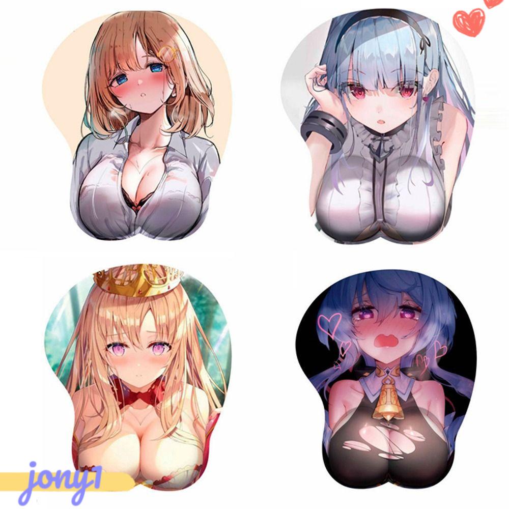 Miếng Lót Chuột Silicone In Hình 3D Sáng Tạo Có Đệm Cổ Tay Cho Laptop PC