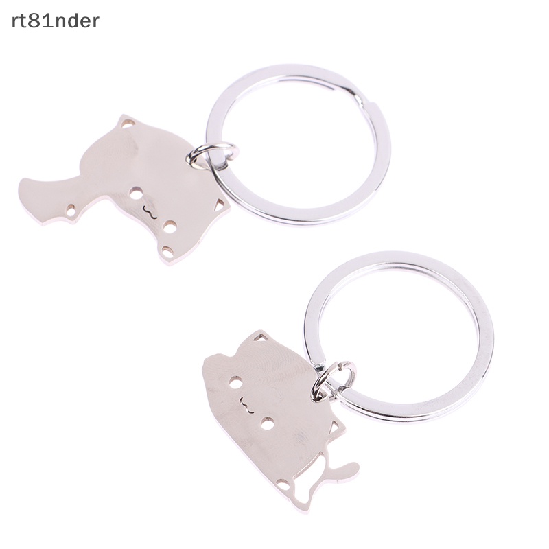 Rt Móc Khóa Hình Mèo Bằng Thép Không Gỉ Dễ Thương Trang Trí Túi Xách