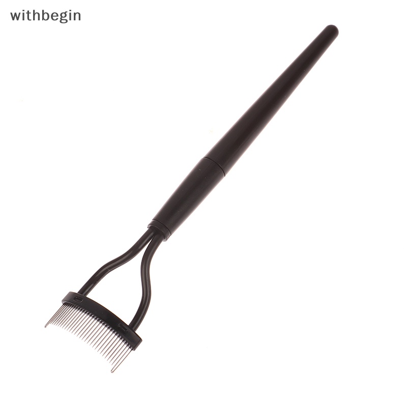 Lược Chải Lông Mi Bằng Kim Loại Màu Đen Thiết Kế Nhỏ Gọn Tiện Dụng