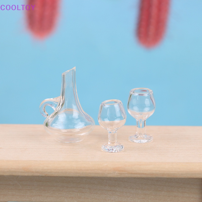 1 Bộ Ly Thủy Tinh Trong Suốt 1: 12 Trang Trí Nhà Búp Bê