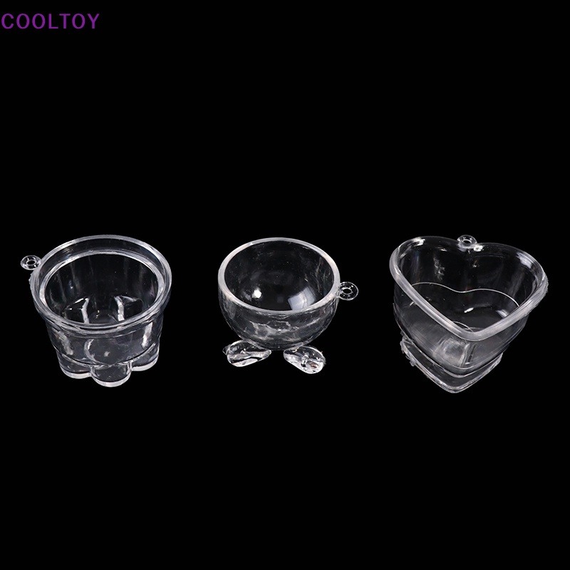 Cooltoy Set 5 Món Chén Dĩa Ly Cốc Trong Suốt Trang Trí Nhà Búp Bê