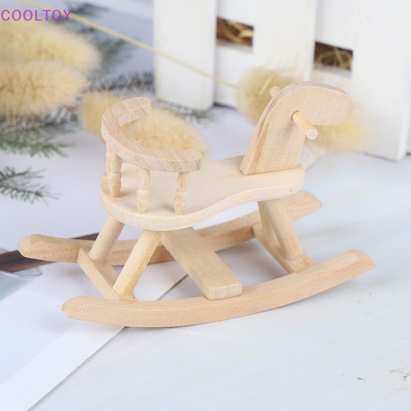Mô Hình Ghế Ngựa Bập Bênh Tỉ Lệ 1 / 12 Trang Trí Nhà Búp Bê