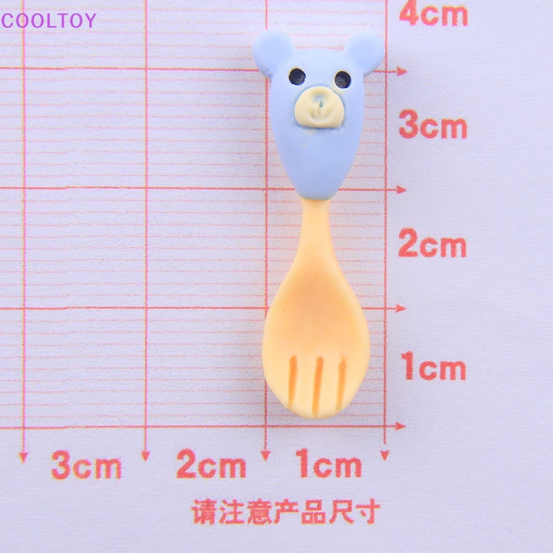 Cooltoy set 10 Muỗng Nĩa Mini Hình Phong Cảnh Hoạt Hình Cho Nhà Búp Bê