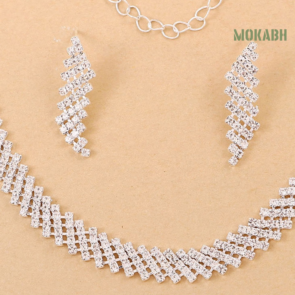 1 Set Vòng cổ Hợp Kim Đính Đá Sang Trọng Thời Trang Cho Nữ