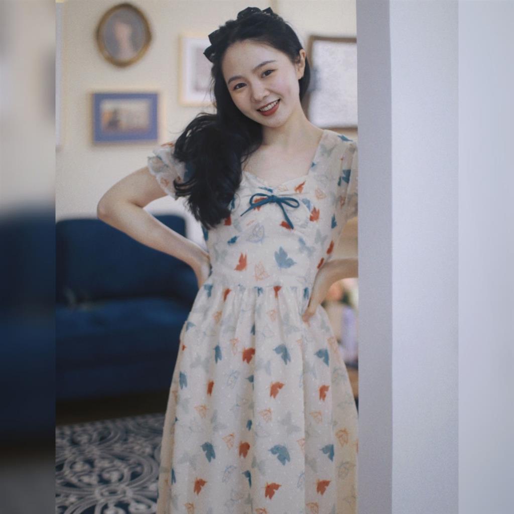 Đầm Ôm Dáng In Họa Tiết Cổ Điển Pháp Mới