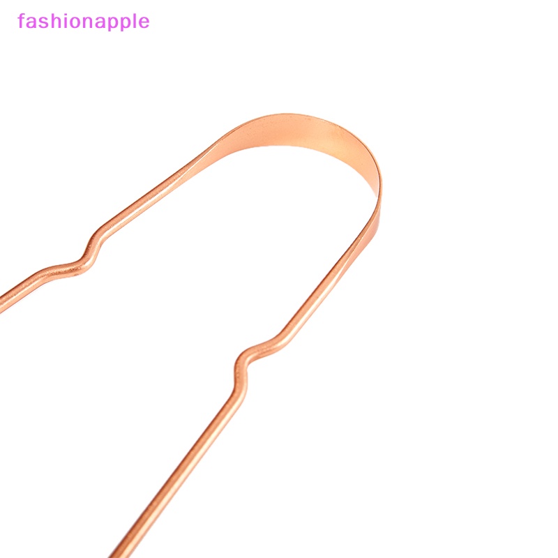 1 Dụng Cụ Nạo Lưỡi Bằng Đồng Đơn Giản Làm Sạch Hơi Thở Tươi Mát