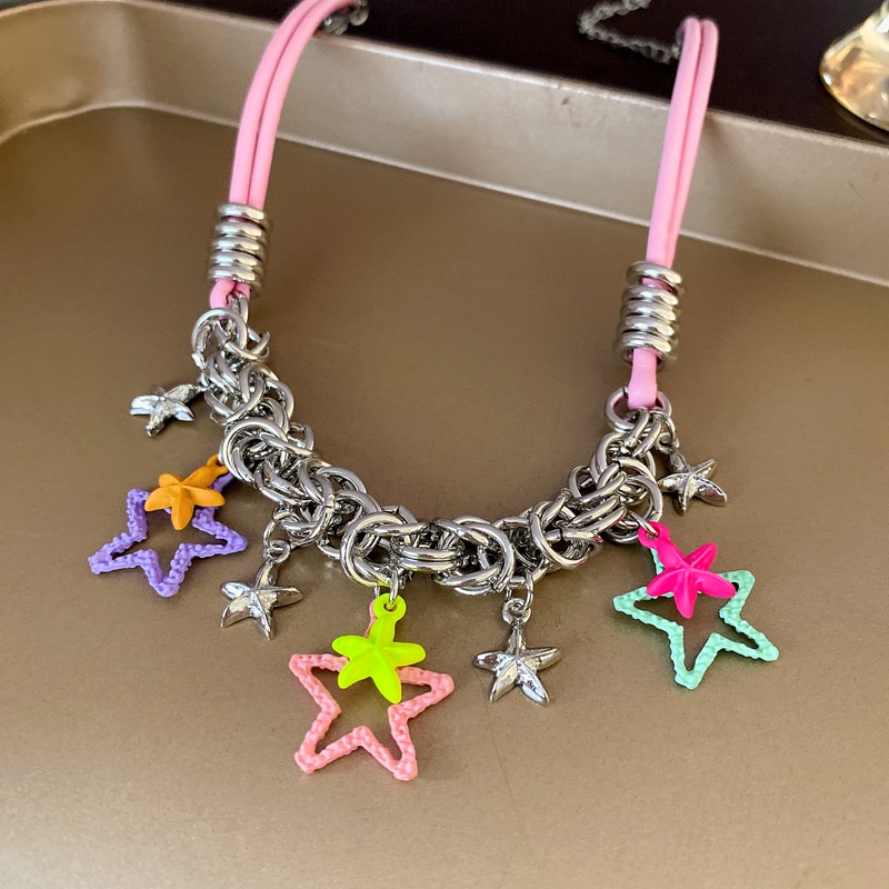 Vòng cổ Da Mặt Sao Biển Tua Rua Thời Trang Nữ Tính