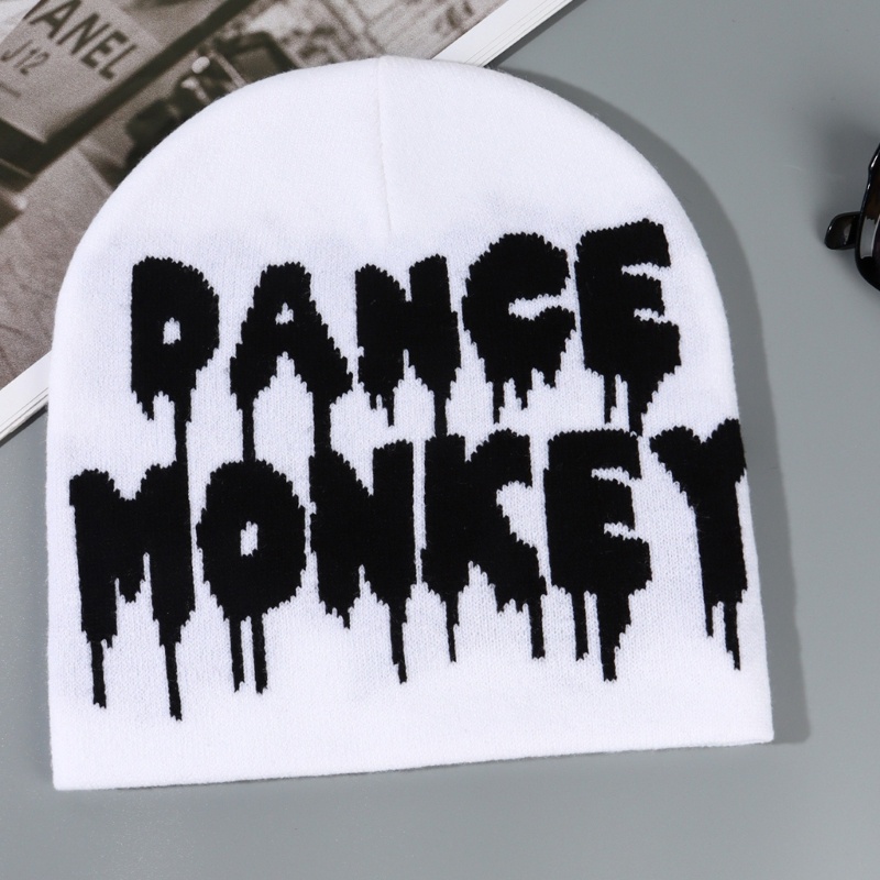 Mũ Len Đan Giữ Ấm Mùa Đông In Chữ Jacquard Dễ Thương Cho Cặp Đôi