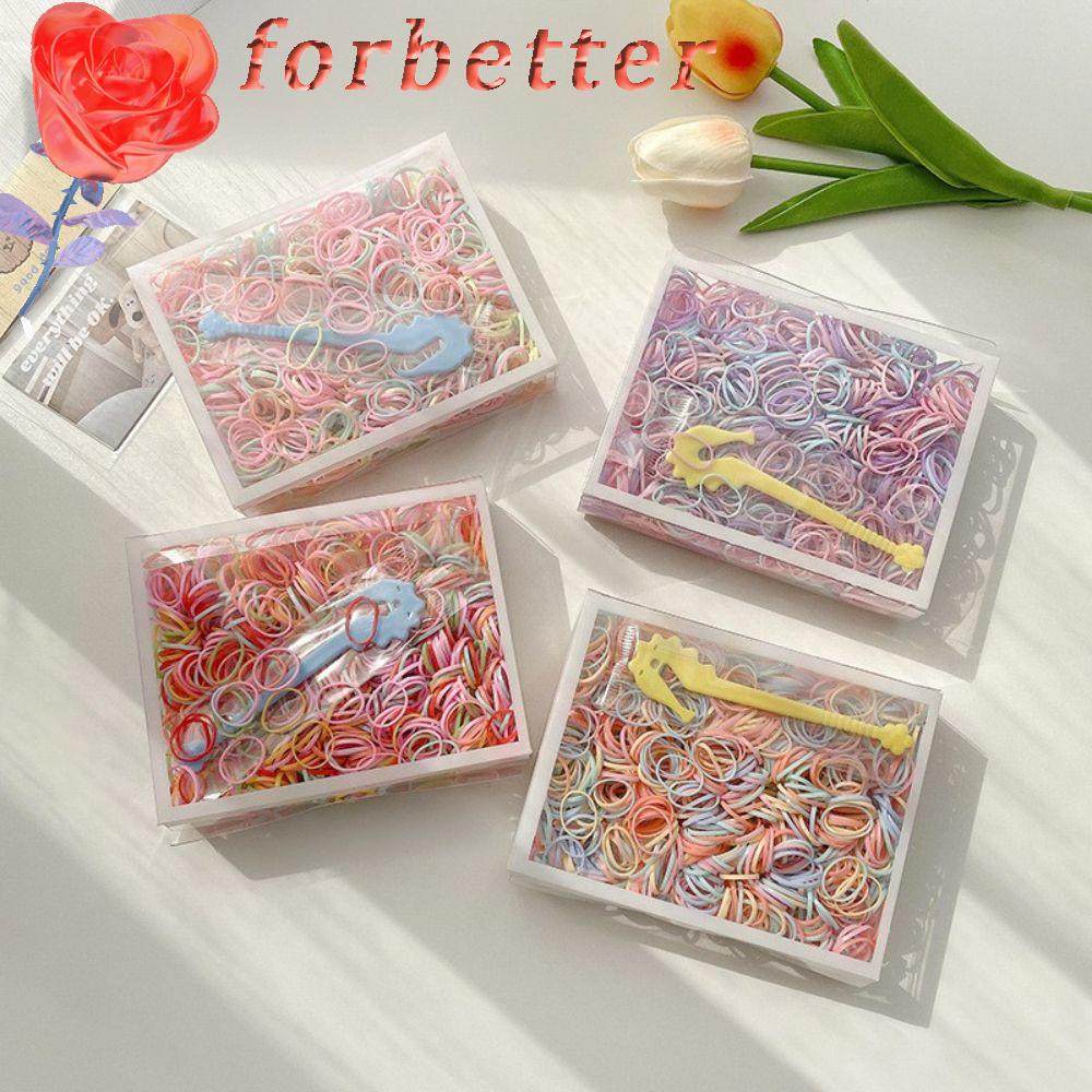 Dây Buộc Tóc Cao Su Nhiều Màu Sắc Dùng Một Lần Dành Cho Trẻ Em