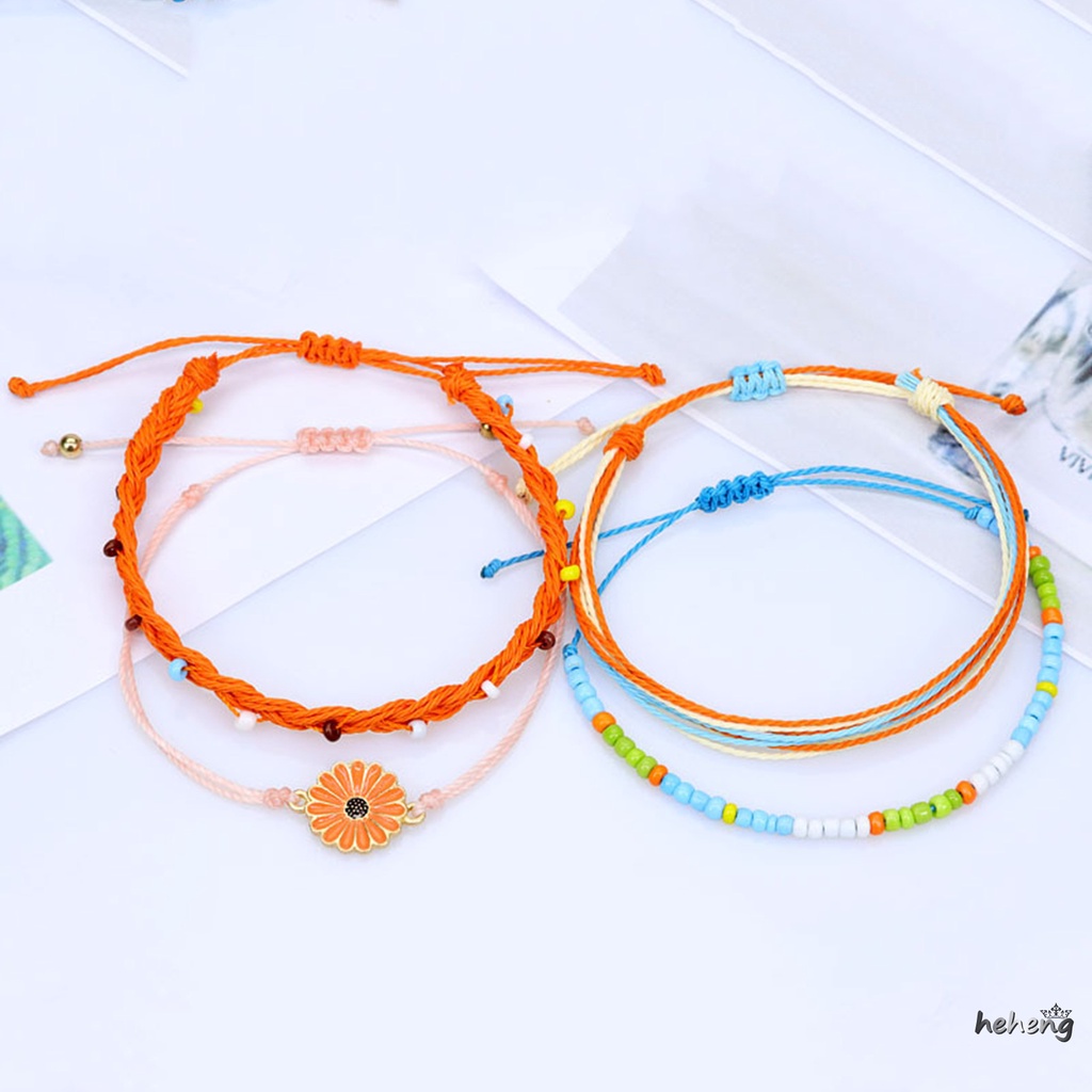 Set 12 Vòng Tay Bện Dây Phong Cách Boho Cho Nữ