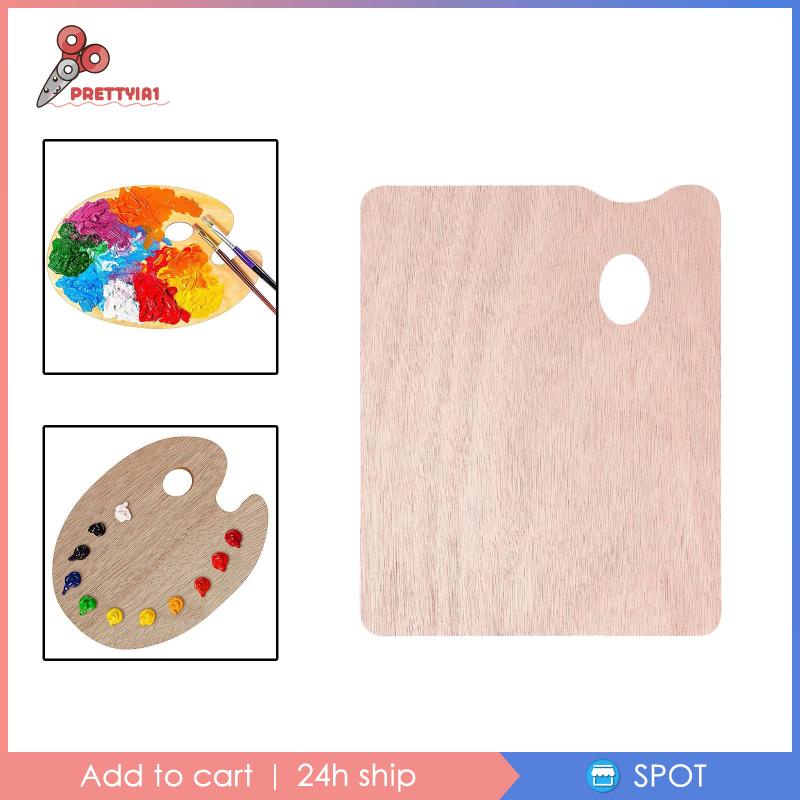 [Prettyia1] Bảng Trộn Màu Nước Vẽ Tranh DIY Bằng Gỗ Cho Người Mới Bắt Đầu