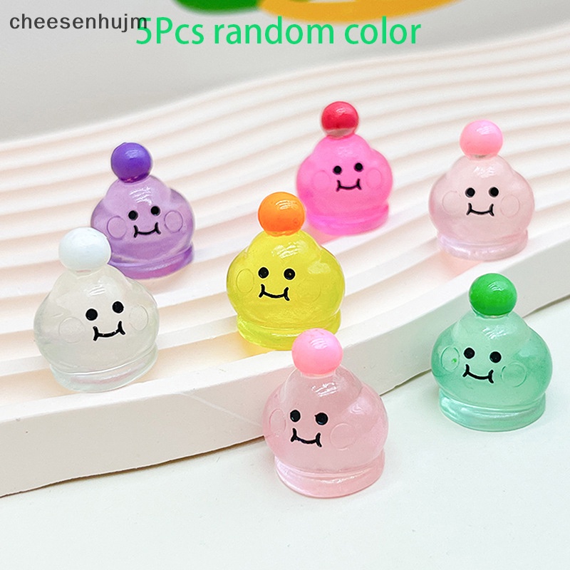 Bộ 5 Mô Hình Búp Bê Hoạt Hình Mini Bằng Resin Màu Dạ Quang Trang Trí Bảng Điều Khiển Xe Hơi DIY