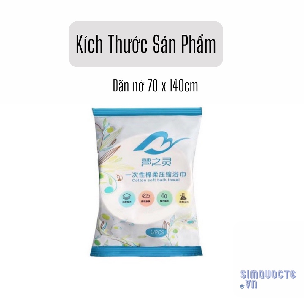 Khăn Tắm Viên Nén - Khăn Nén Chất Liệu Cotton An Toàn Cho Da Tiện Lợi Khi Đi Du Lịch