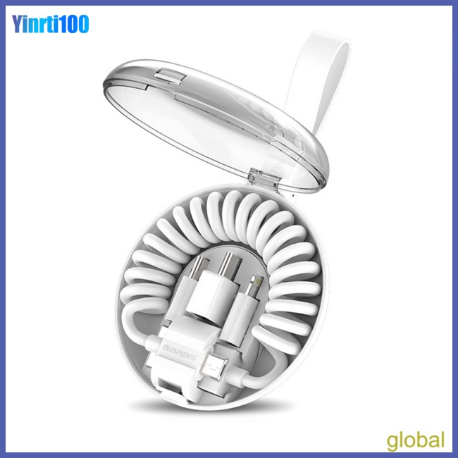 Dây Cáp Sạc Truyền Dữ Liệu Usb 3 Trong 1 Nhỏ Gọn Tiện Dụng