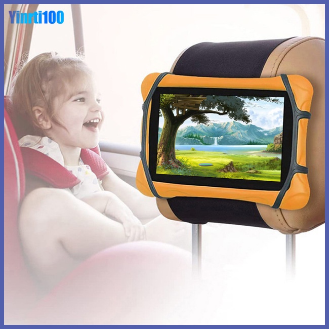 Giá Đỡ Điện Thoại Bằng Silicon Kích Thước 7-10.5 Inch Có Thể Điều Chỉnh Gắn Lưng Ghế Xe Hơi