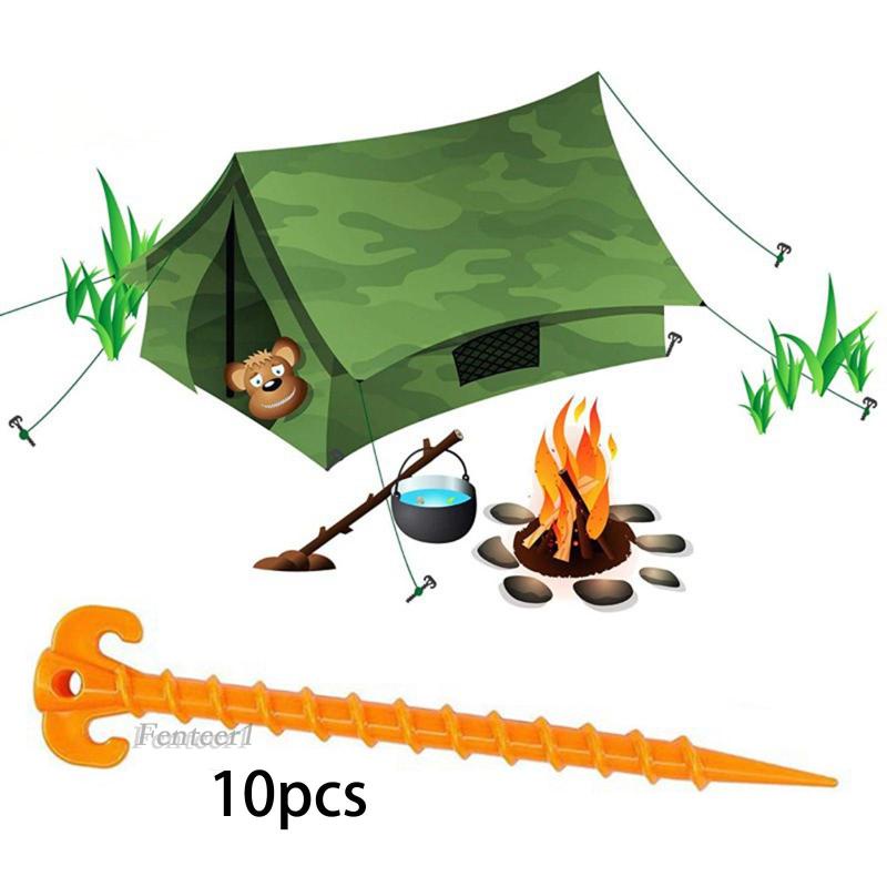 [Fenteer1] Set 10 Cọc Dựng Lều Cắm Trại Bãi Biển Siêu Nhẹ