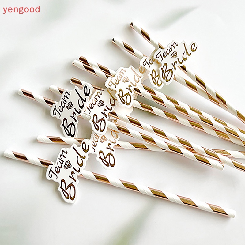 Set 10 Ống Hút Giấy Dùng Cho Tiệc Cưới