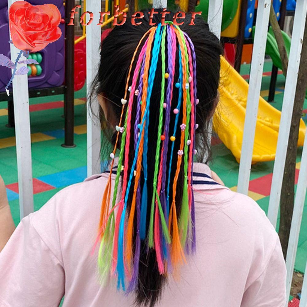 Tóc Giả Thắt Bím Đuôi Ngựa Bằng Sợi Tổng Hợp Co Giãn Dễ Thương Dành Cho Bé Gái