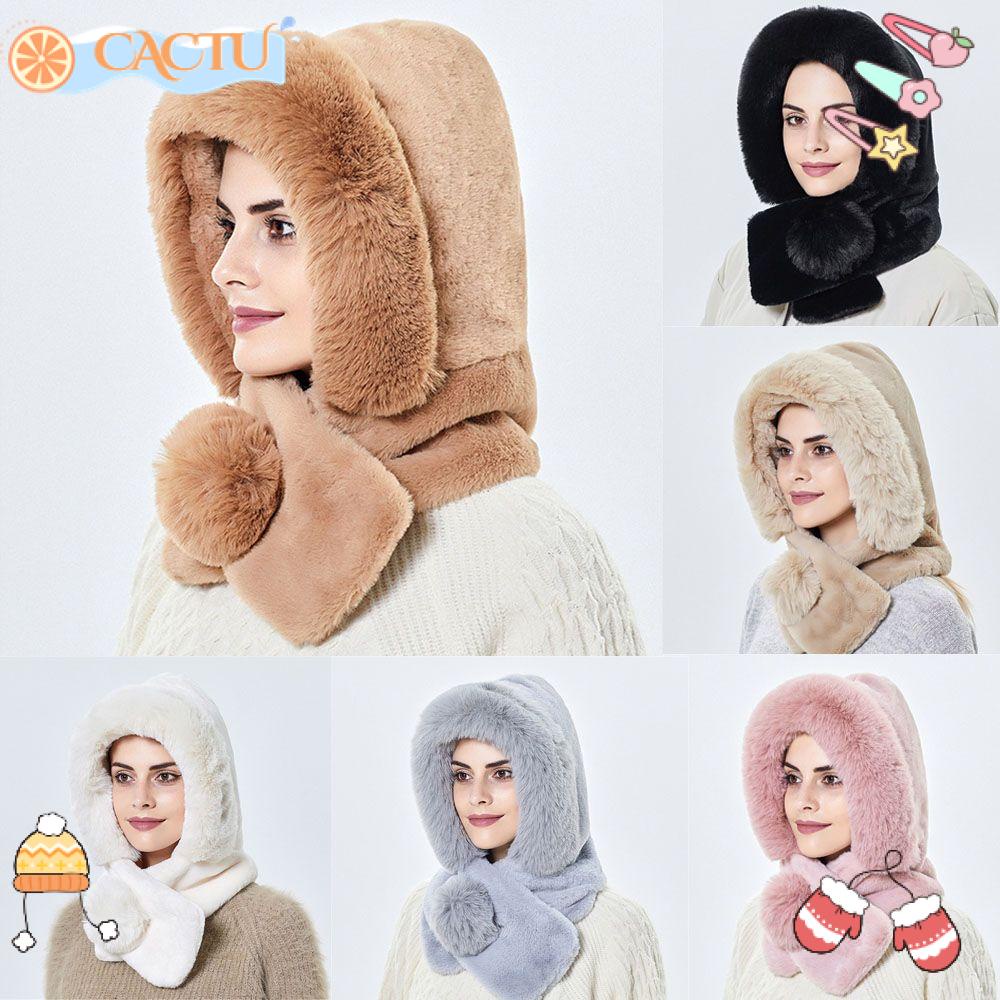 Mũ Trùm Đầu Vải Lông Chồn Mềm Mại Bảo Vệ Tai Chống Gió Mùa Đông Dành Cho Người Lớn