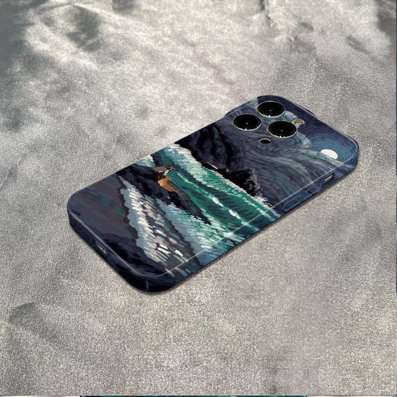 Ốp Điện Thoại Chống Sốc In Hình Tranh Vẽ Van Gogh Đơn Giản Cho iPhone plus 14pro 6In Wave 13 max121178 Ốp Điện Thoại Thời Trang Cho R7th R7th