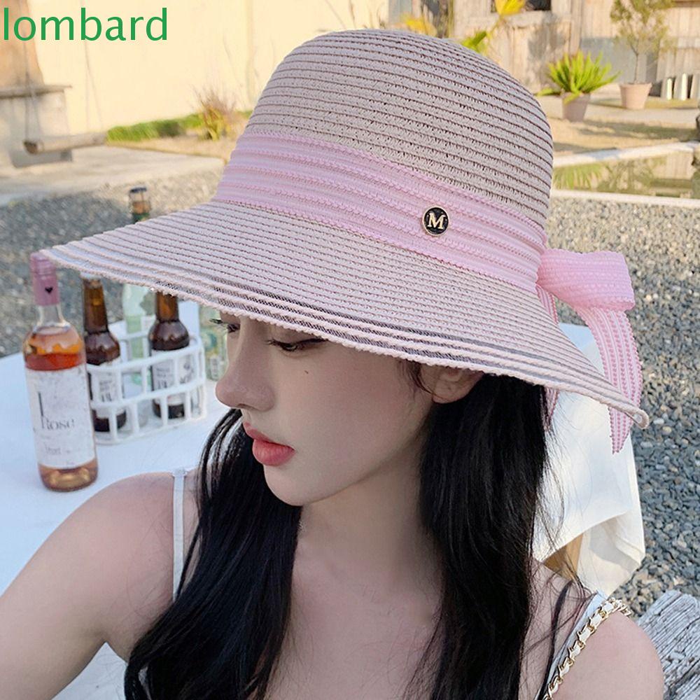 Mũ Cói Chống Nắng Thắt Nơ Ruy Băng Gấp Gọn Được Cho Nữ