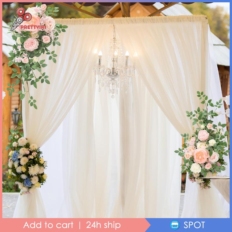 1 [Prettyia1] 2 Bông Hoa Vòm Nhân Tạo Trang Trí Đám Cưới / Cửa Sổ /