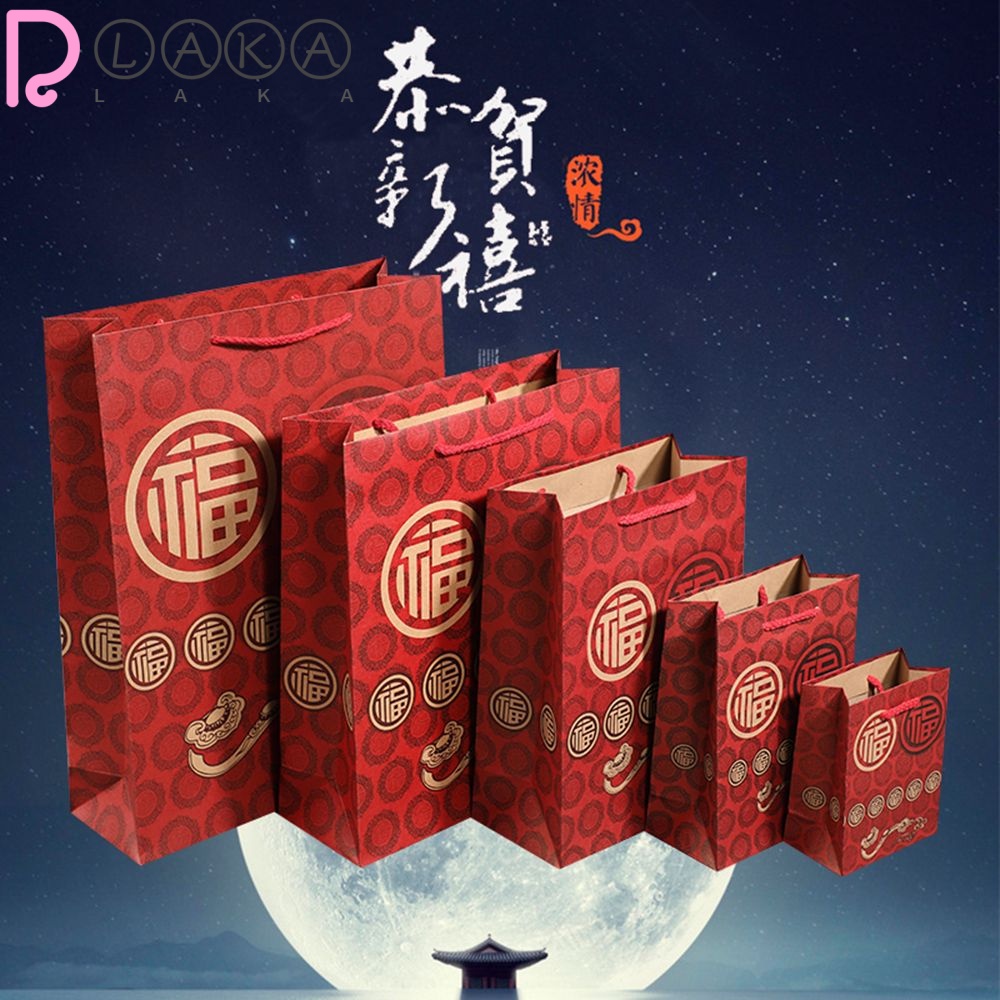 Set 5 Túi Quà Tặng Nhân Vật Lễ Hội Năm Mới Phong Cách Trung Hoa