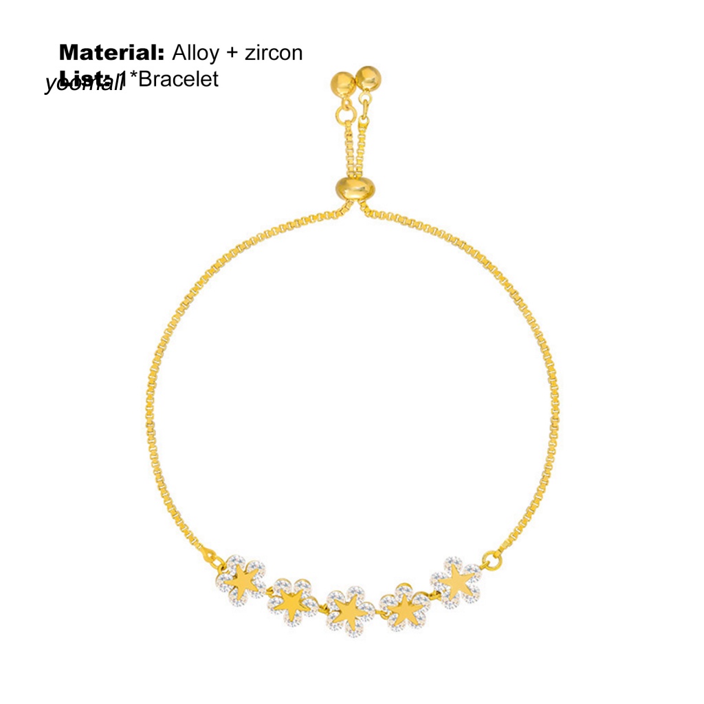 Vòng Đeo Tay Bằng Hợp Kim Thiết Kế Hoa Thời Trang Có Thể Điều Chỉnh Cho Cuộc Sống Hàng