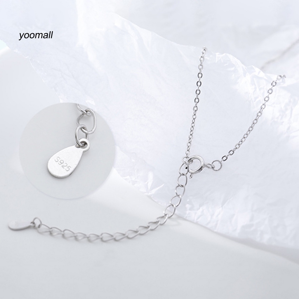 Vòng cổ Mạ Bạc Mặt Tròn Thời Trang Cho Nữ