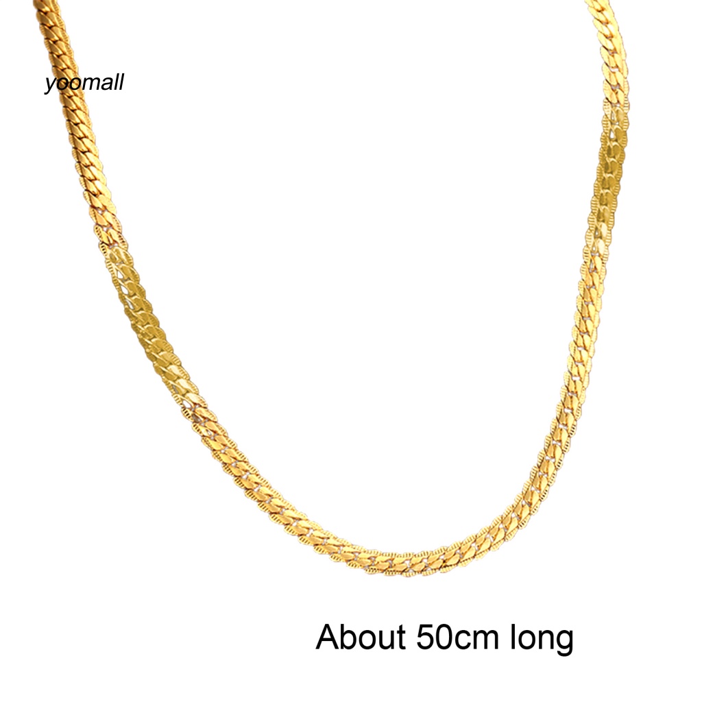 Vòng cổ Dạng Xoắn 20Inches 5mm Lâu Trôi Dễ Phối Đồ Thời Trang Dự Tiệc Cho Nam