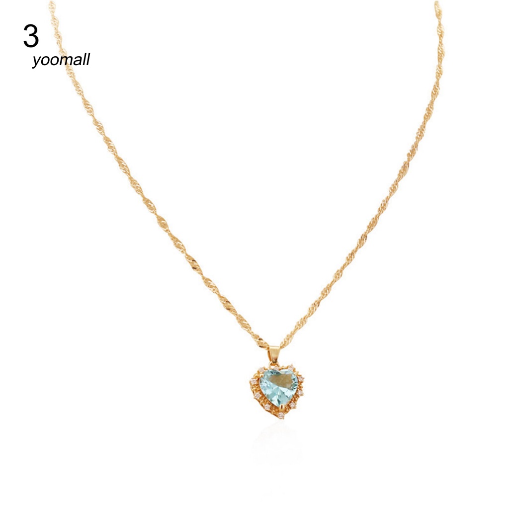 Vòng cổ Mặt Trái Tim Nhỏ Đính Đá Sáng Tạo Cho Nữ