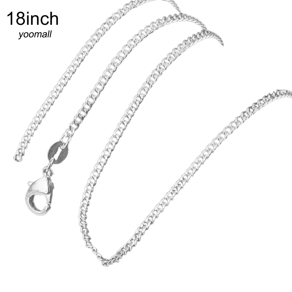 Vòng cổ Dài Bằng Đồng Dày Màu Sắc Bạc Phong Cách Hip Hop Cho Nam Và Nữ