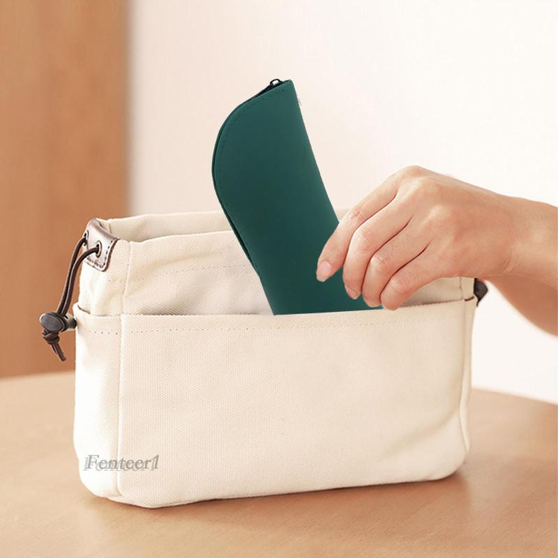 [Fenteer1] Túi Đựng Cọ Trang Điểm Mềm Mại Nhỏ Gọn Thích Hợp Làm Quà Tặng Hằng Ngày Cho Bạn