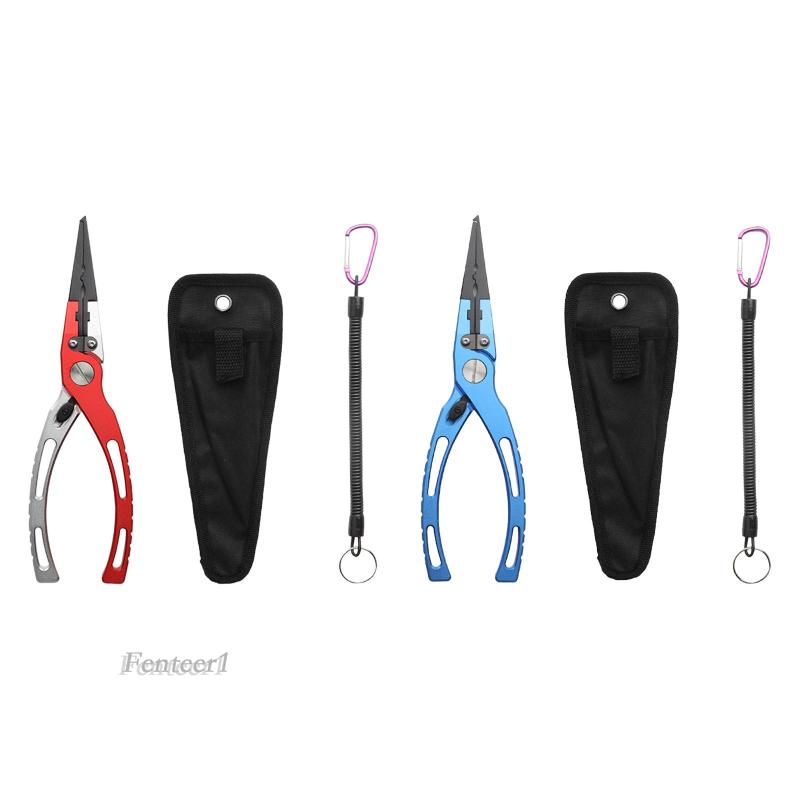 [Fenteer1] Kìm Gỡ Lưỡi Câu Cá Trọng Lượng Nhẹ Kèm Túi Đựng Chắc Chắn