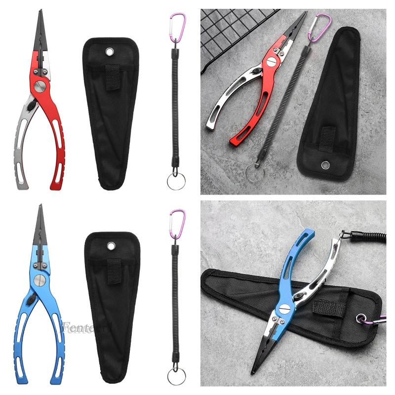 [Fenteer1] Kìm Gỡ Lưỡi Câu Cá Trọng Lượng Nhẹ Kèm Túi Đựng Chắc Chắn