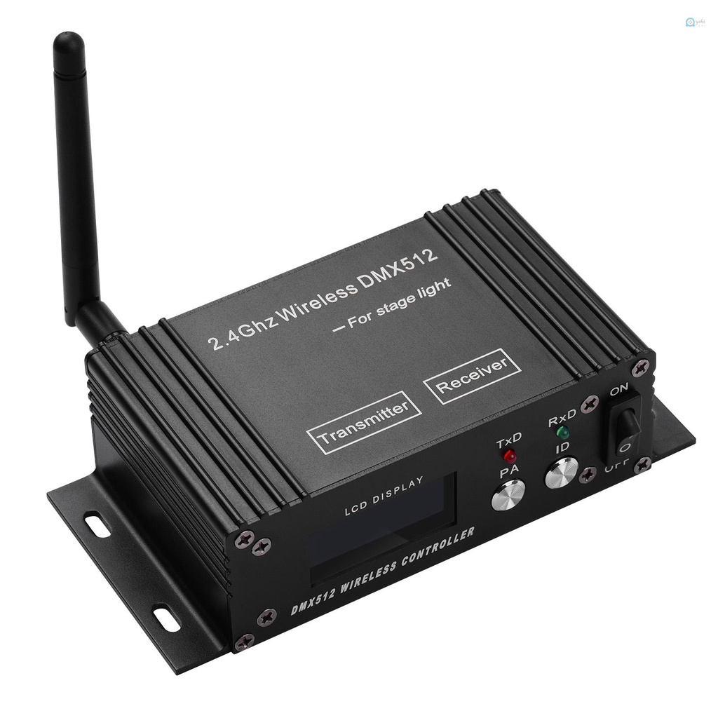 Bộ Điều Khiển Đèn yn73DMX512 Không Dây 2.4G ISM 126 CH LCD Cho Sân Khấu DJ Disco Có Ăng Ten Màu Đen