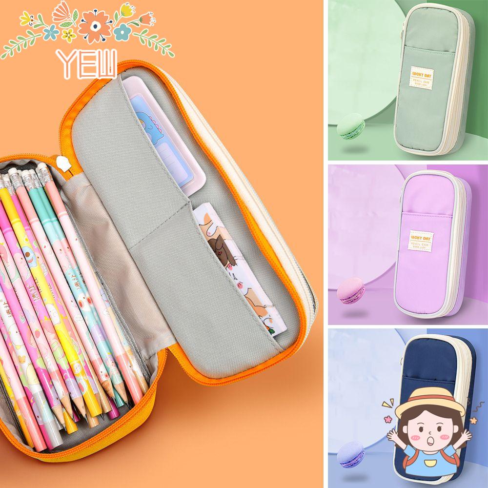 Túi Đựng Bút Bằng Vải Canvas Sức Chứa Lớn Dễ Thương