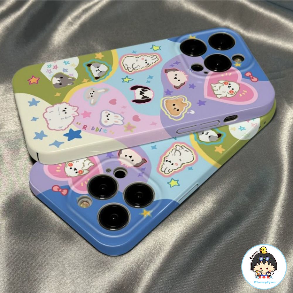 Ốp Điện Thoại TPU Dẻo Họa Tiết Hoạt Hình Động Vật Nhiều Màu Dễ Thương Chống Sốc Cho IPhone 11 12 13 14 Pro Max