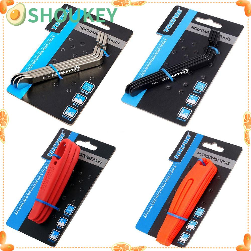 Set 3 Dụng Cụ Tháo Lốp Xe Đạp Bằng Nhựa Màu Đen SHOUKEY
