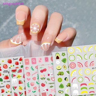 Sticker Họa Tiết Trái Cây 3D Trang Trí Móng Nghệ Thuật