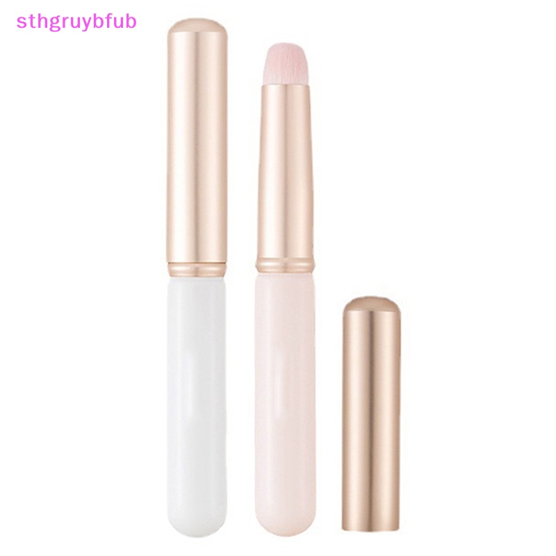 Cọ Tô Son Môi Đầu Tròn Mini Có Nắp Đậy