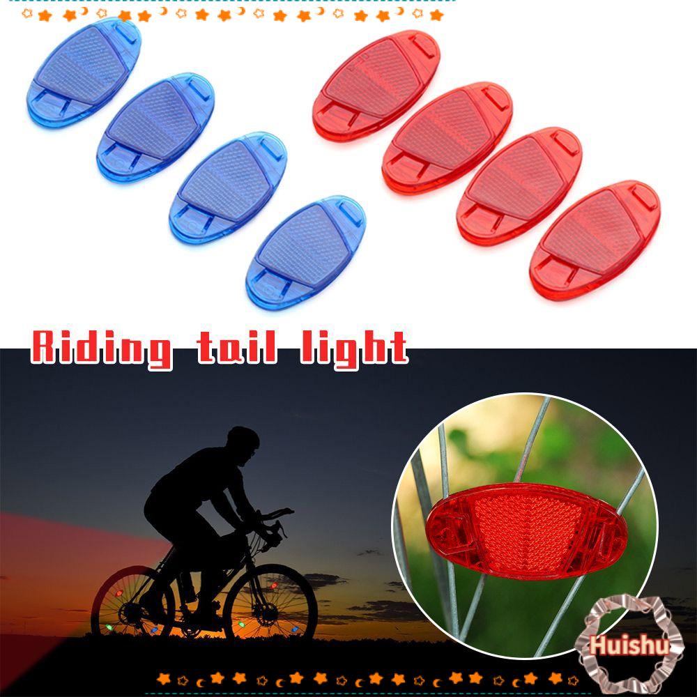 HS Bộ 4 Đèn Phản Quang Hình Oval Gắn Căm Xe Đạp
