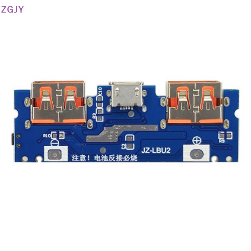 Bảng Mạch Sạc Pin ZGJY Lithium Hai Cổng USB 5V 2.4A Micro / Type-C USB 18650 Mới