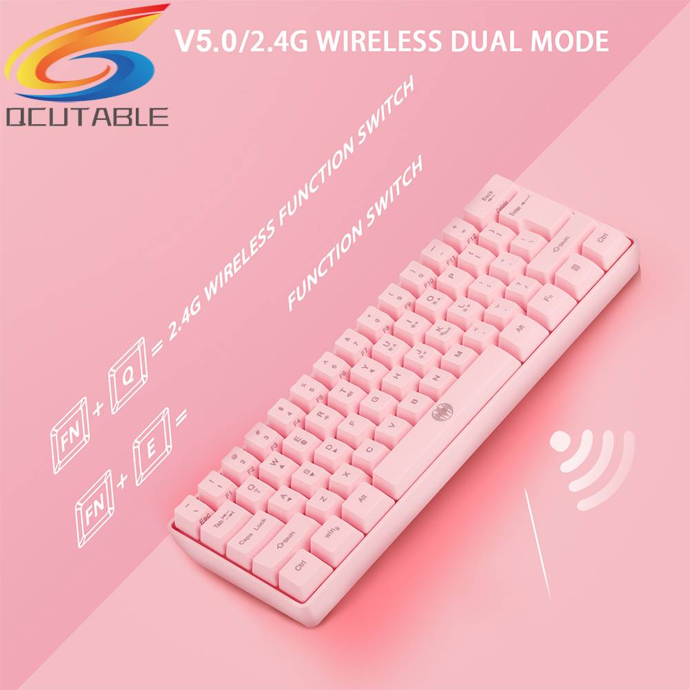 Bàn PhíM Gaming G61 Không Dây Bluetooth 61 PhíM RGB 2.4G