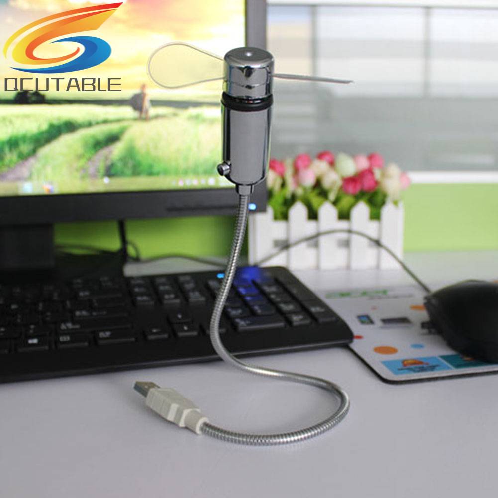 Quạt USB Cầm Tay Linh Hoạt 5V Tích Hợp Đèn LED Tiện Dụng