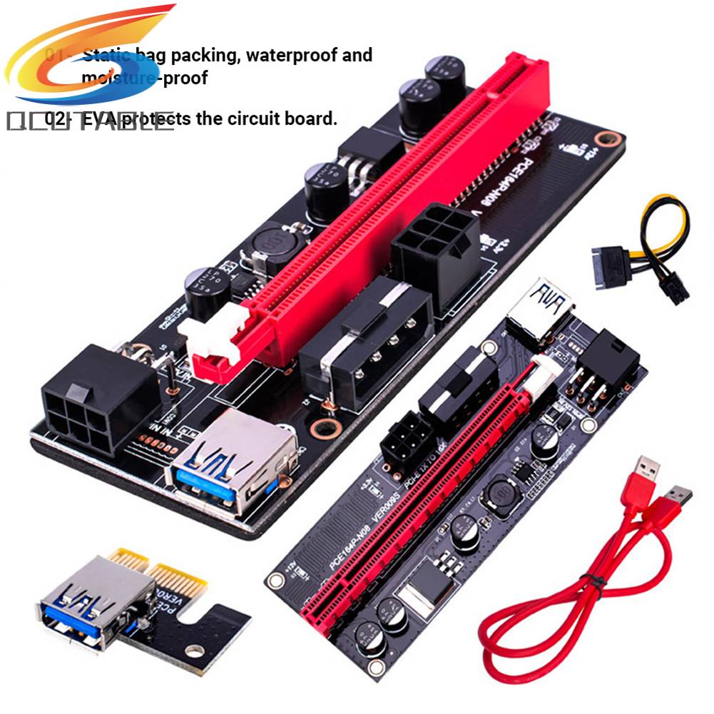 Thẻ Mở Rộng Pcie Ver009S Pcie 1X Sang 16X Cổng USB 3.0